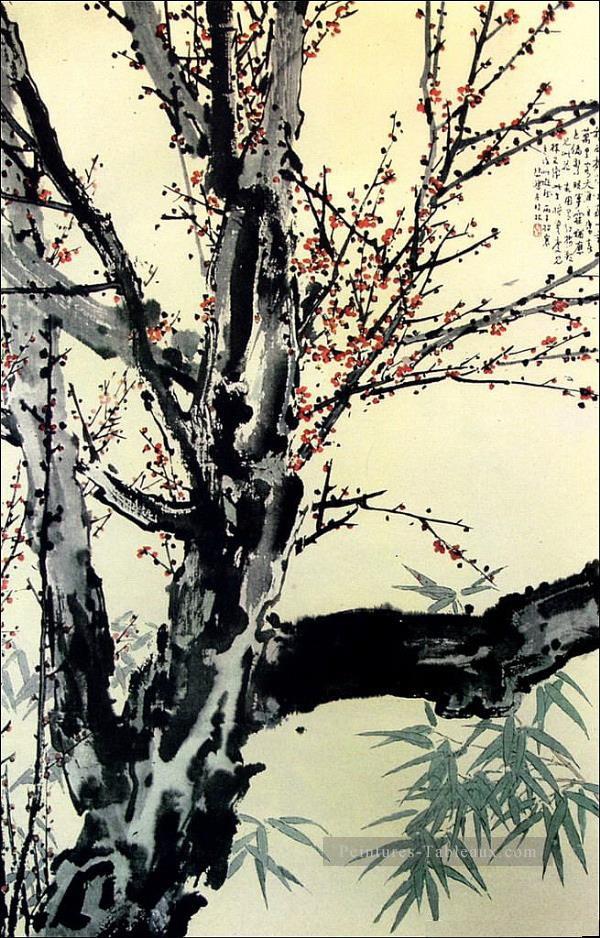 XU Beihong floral prune fleur ancienne Chine à l’encre Peintures à l'huile